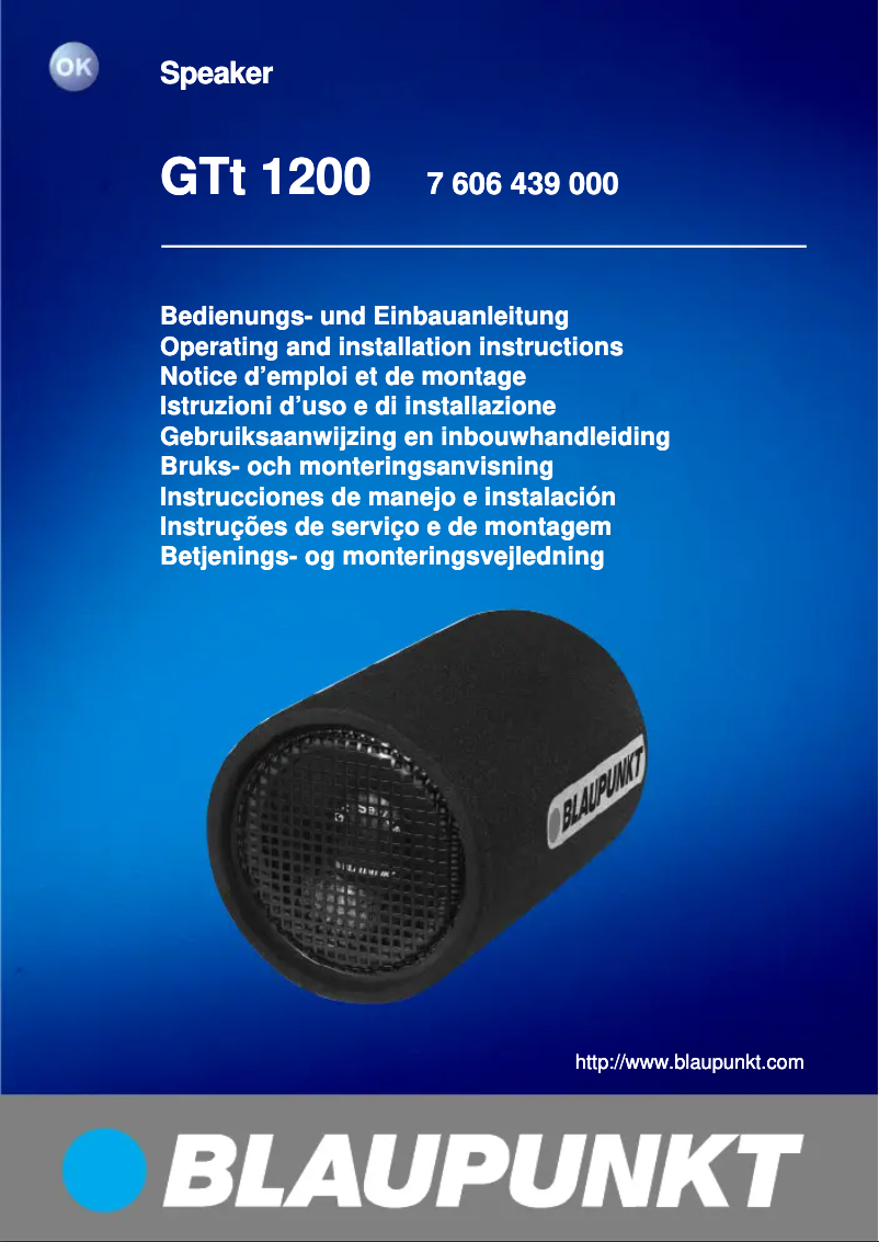 Imagen de la primera página del manual del dispositivo GTt 1200