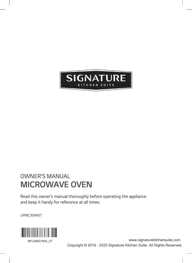 Imagen de la primera página del manual del dispositivo UPMC3084ST