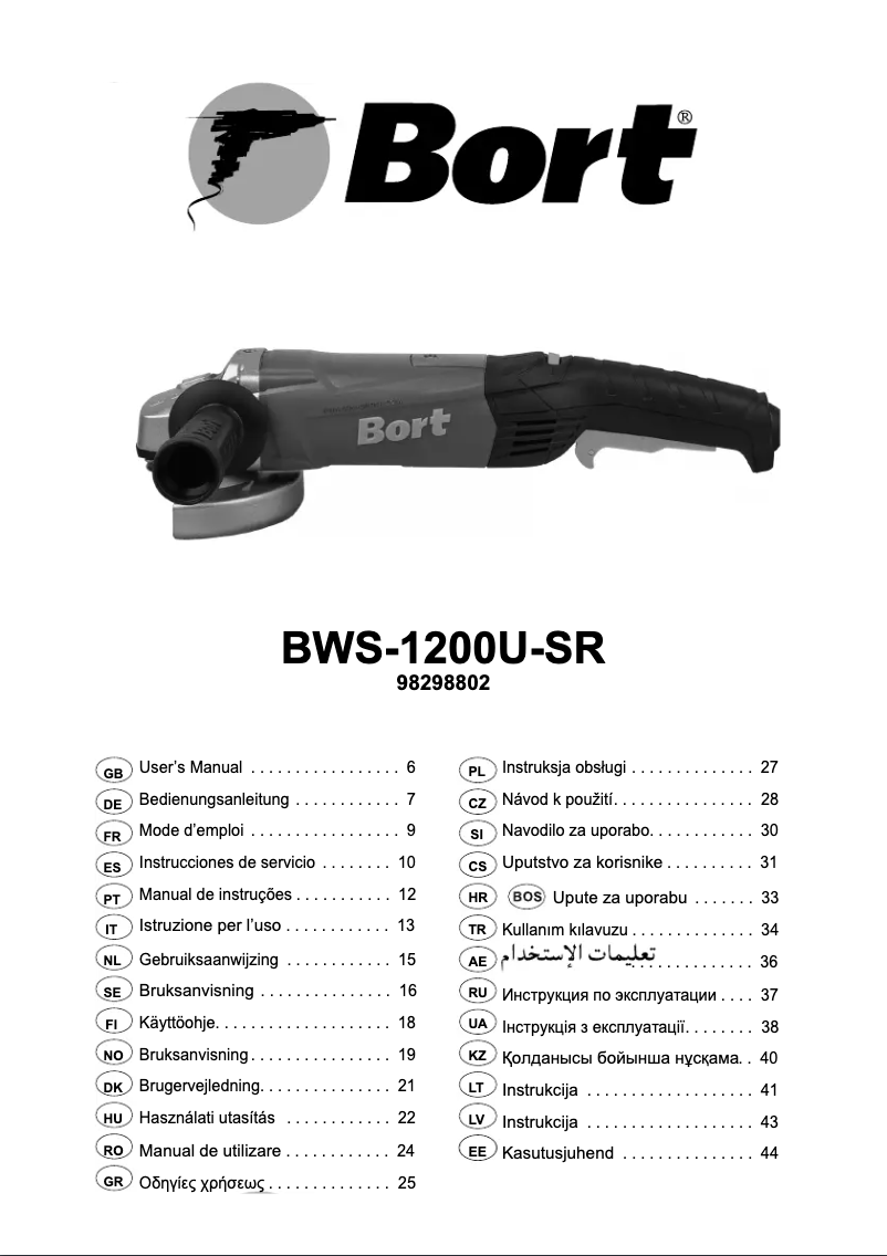 Página nº 1 - Manual de usuario Bort BWS-1200U-SR
