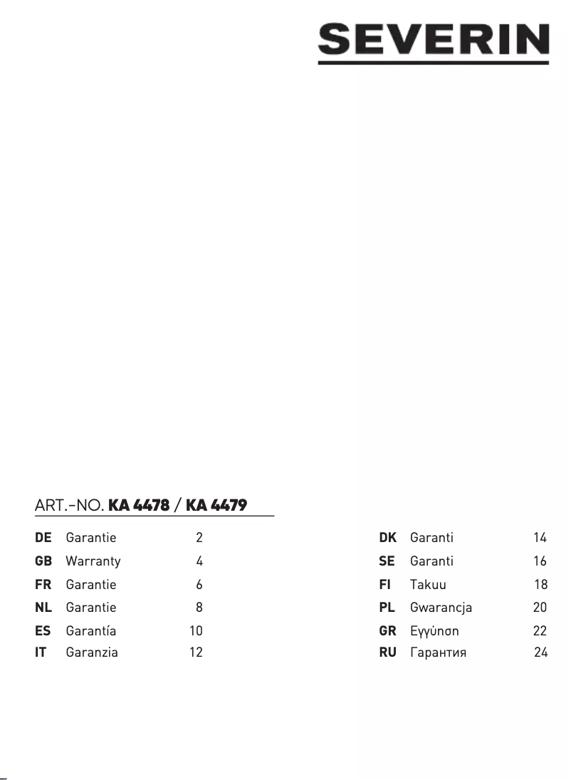 Imagen de la primera página del manual del dispositivo KA 4479