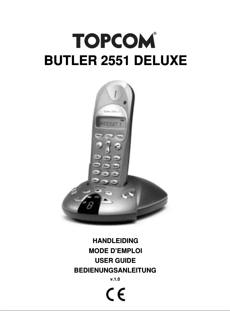 Imagen de la primera página del manual del dispositivo Butler 2551 Deluxe