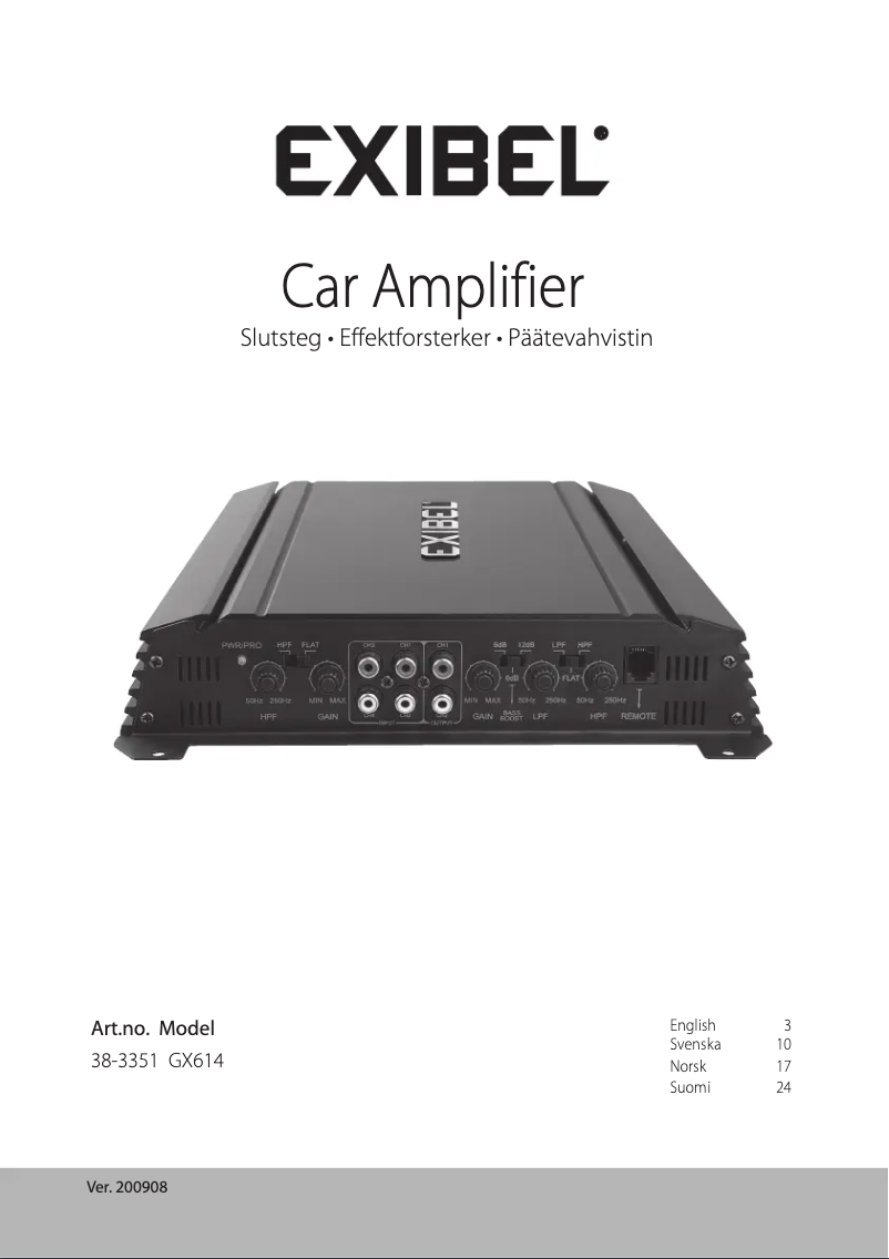 Página 1 del manual Manual de usuario Exibel GX614