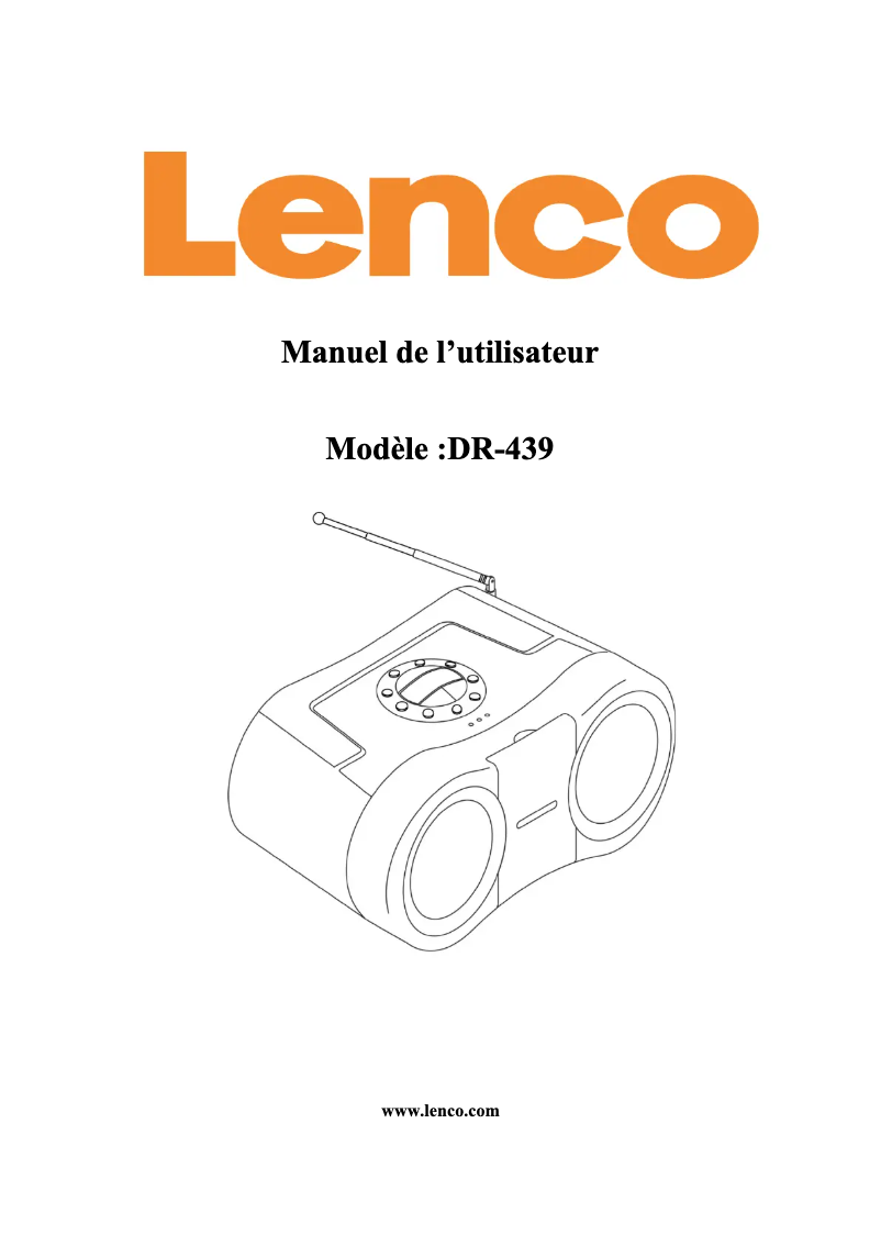 Página 1 del manual Manual de usuario Lenco DR-439