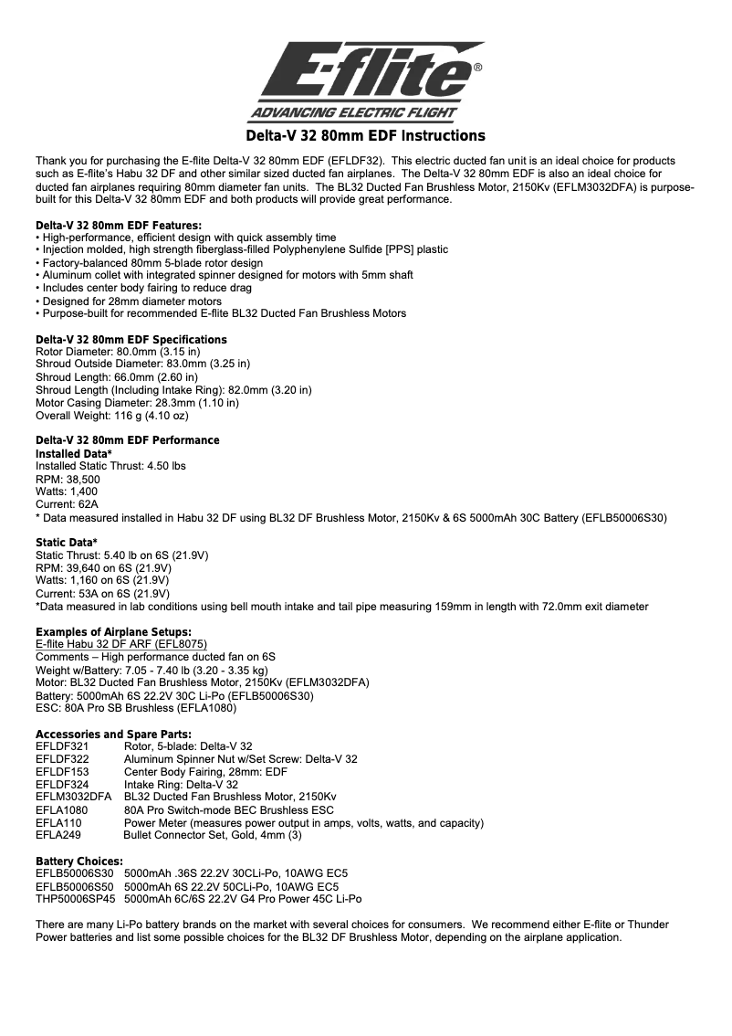 Imagen de la primera página del manual del dispositivo EFLDF32