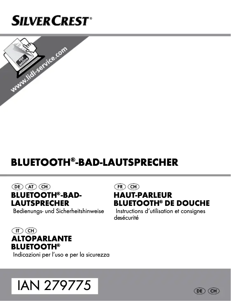 Imagen de la primera página del manual del dispositivo IAN 279775