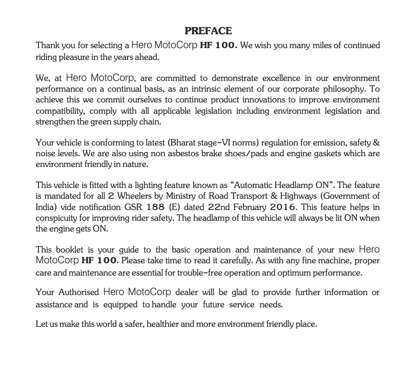 Imagen de la primera página del manual del dispositivo HF 100 (2022)