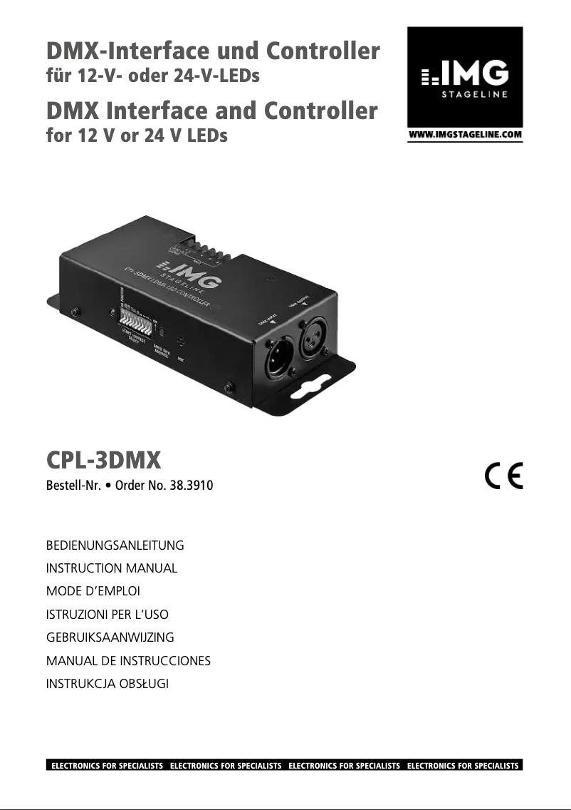 Página 1 del manual Manual de usuario Monacor CPL-3DMX