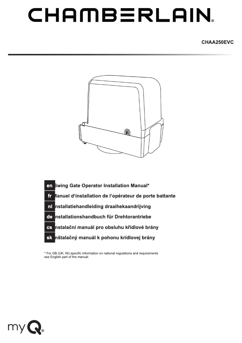 Imagen de la primera página del manual del dispositivo CHAA250EVC
