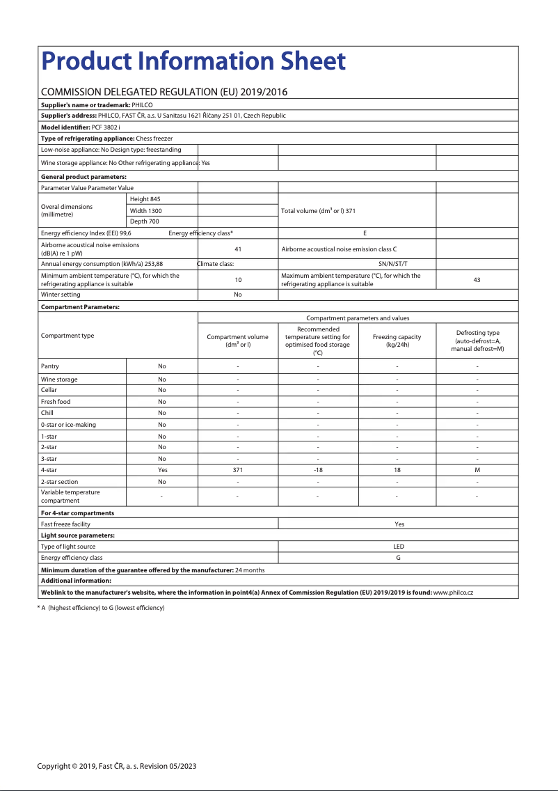 Imagen de la primera página del manual del dispositivo PCF 3802 i
