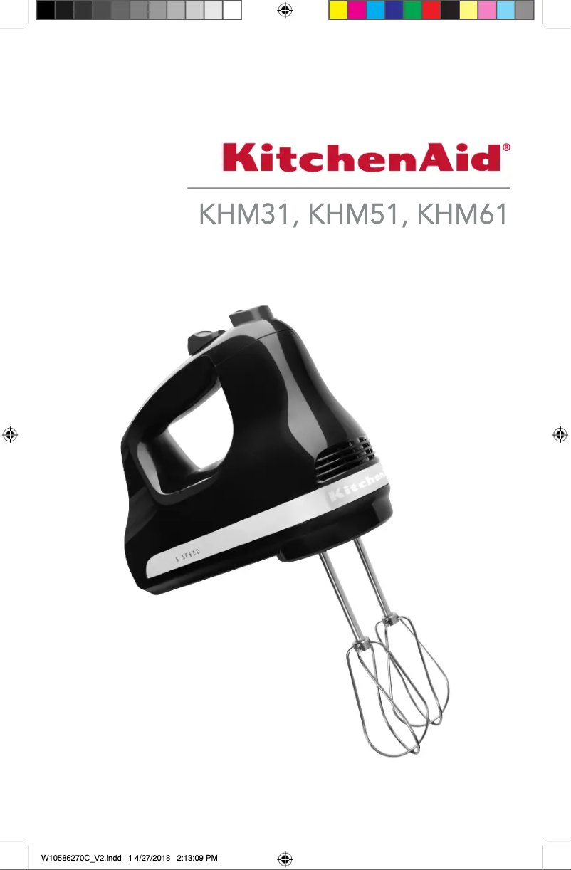 Página nº 1 - Manual de usuario KitchenAid KHM512MY