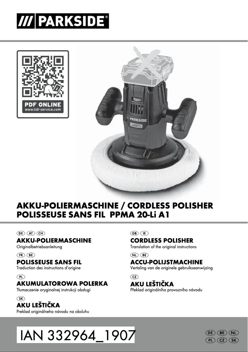 Imagen de la primera página del manual del dispositivo PPMA 20-Li A1