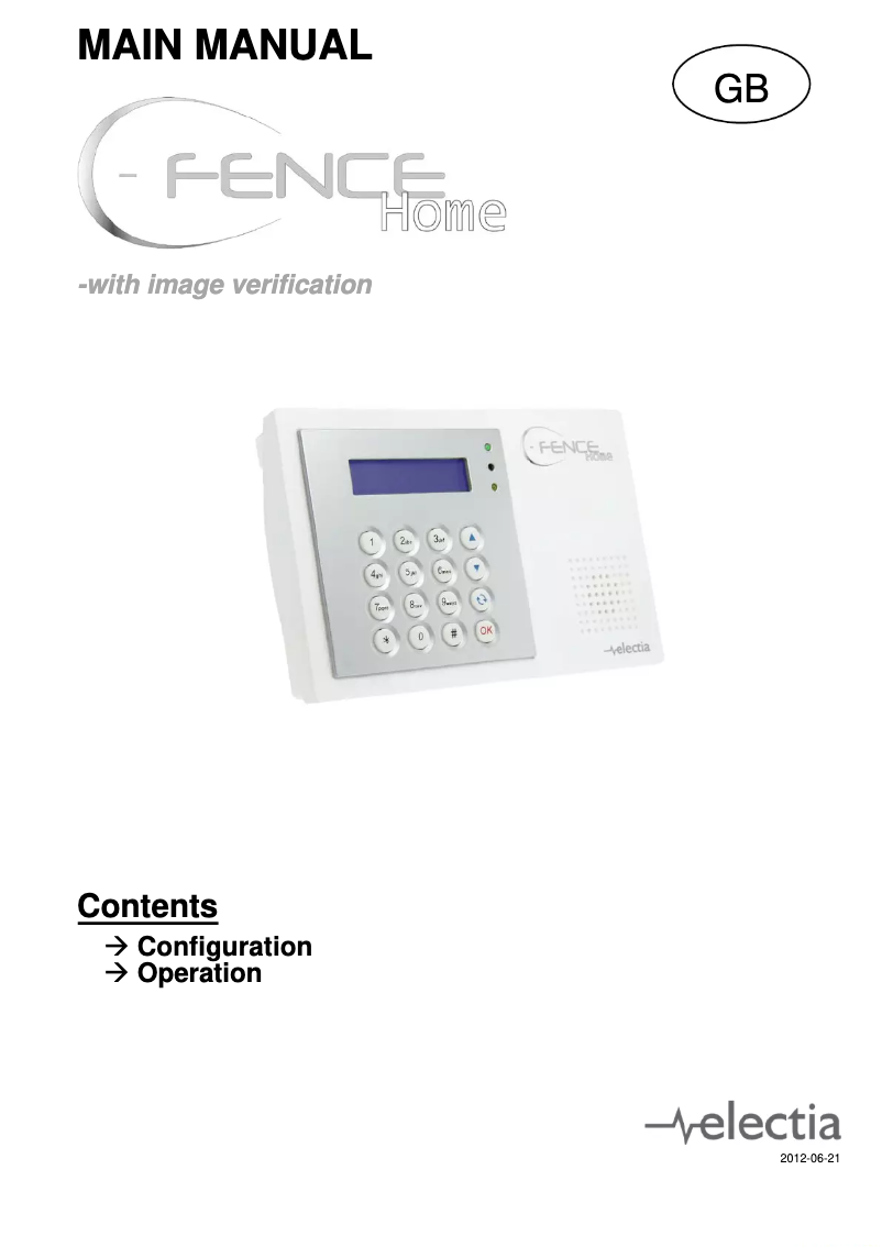 Página 1 del manual Manual de usuario Electia Fence Home