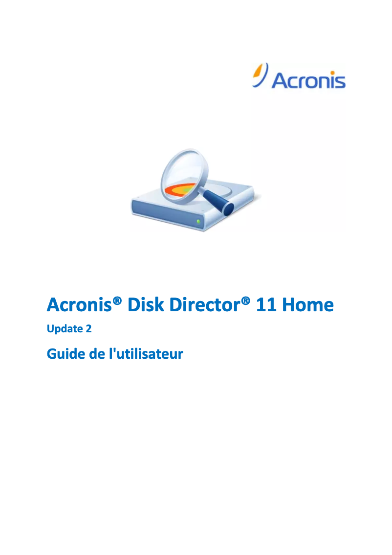 Imagen de la primera página del manual del dispositivo Disk Director 11 Home