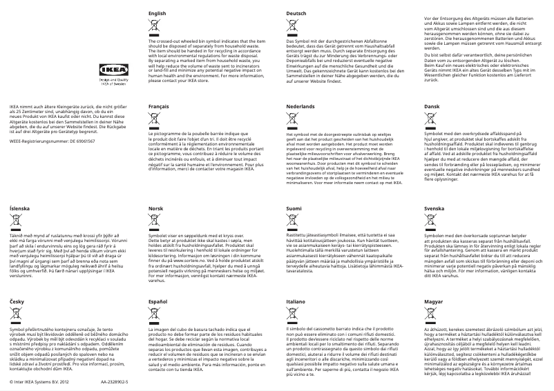 Página 1 del manual Manual de usuario Ikea MÖRKRÄDD 403.501.24