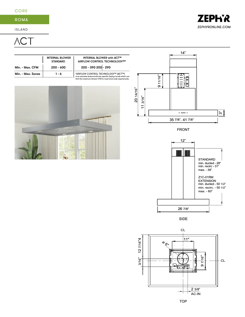 Imagen de la primera página del manual del dispositivo ZRM-E42FS