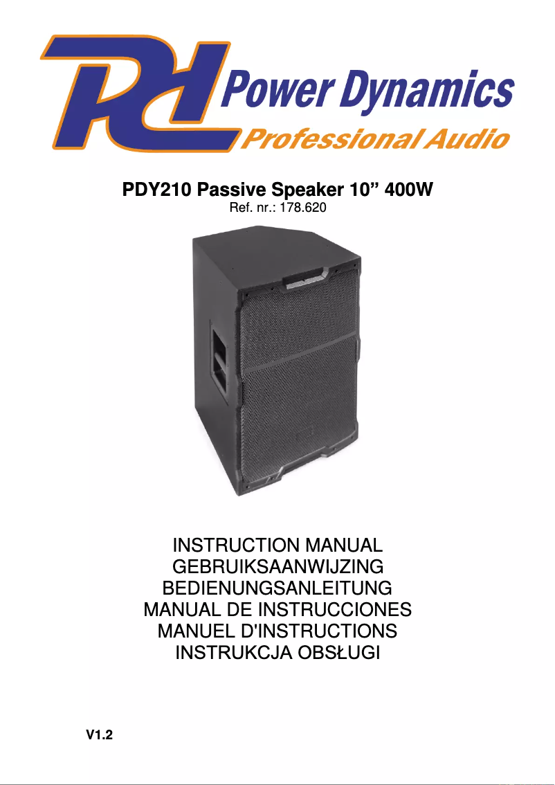 Imagen de la primera página del manual del dispositivo PDY210