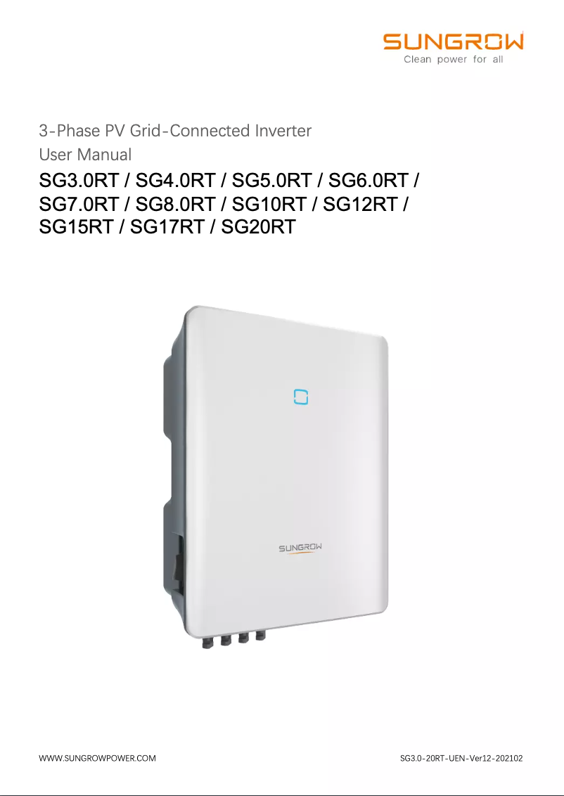 Imagen de la primera página del manual del dispositivo SG17RT