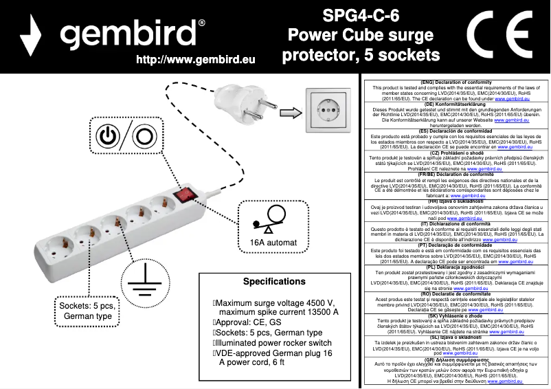 Imagen de la primera página del manual del dispositivo SPG4-C-6