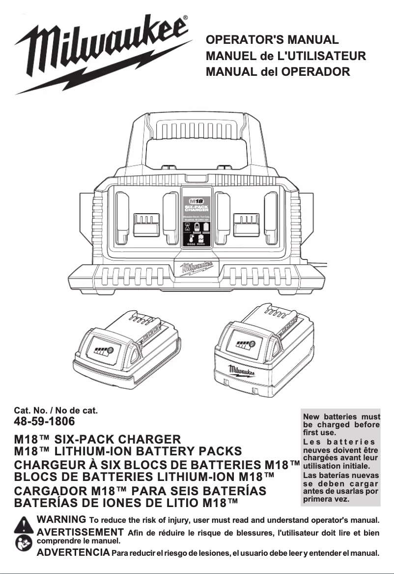 Página 1 del manual Manual de usuario Milwaukee 48-59-1806