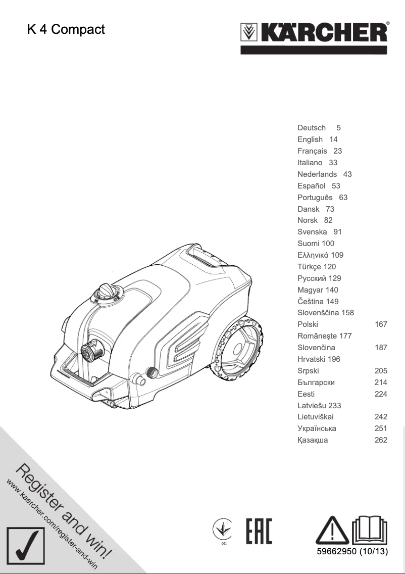 Imagen de la primera página del manual del dispositivo K4 Compact