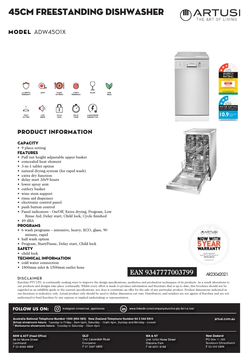 Imagen de la primera página del manual del dispositivo ADW4501X