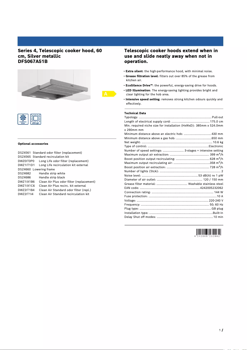 Imagen de la primera página del manual del dispositivo DFS067A51B