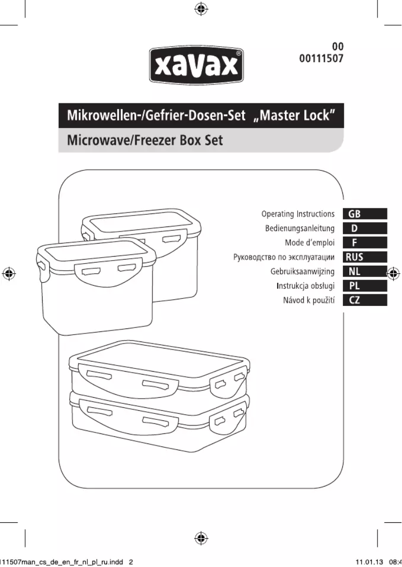 Imagen de la primera página del manual del dispositivo Master Lock