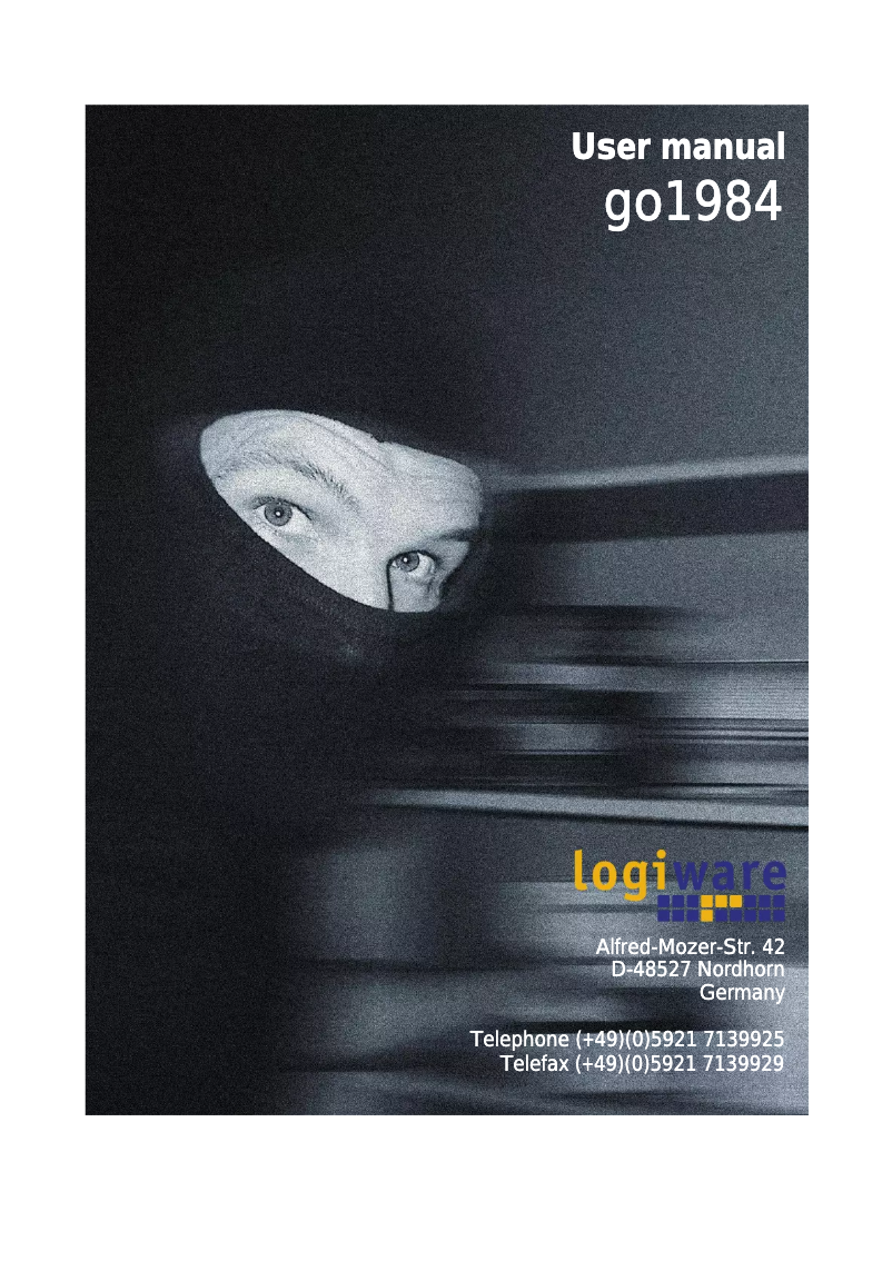Imagen de la primera página del manual del dispositivo go1984 Professional Edition