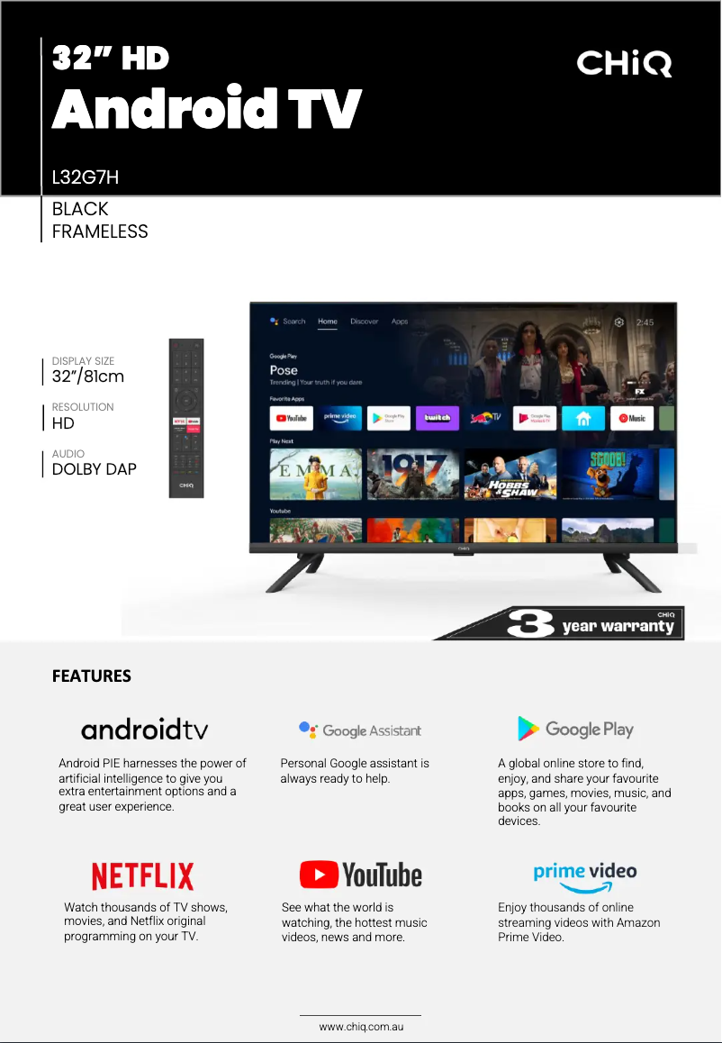 Imagen de la primera página del manual del dispositivo L32G7H