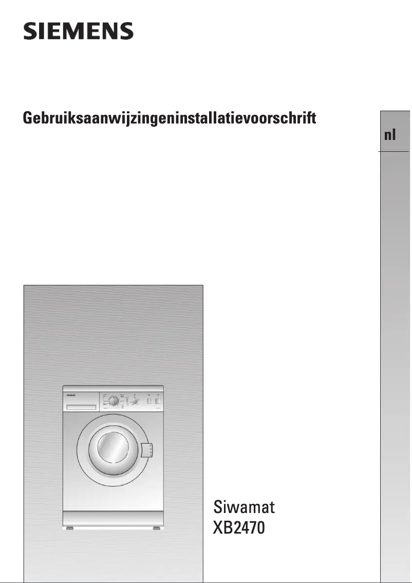 Página 1 del manual Manual de usuario Siemens WXB2470