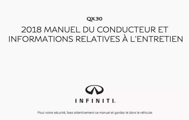 Página 1 del manual Manual de usuario Infiniti QX30 (2018)