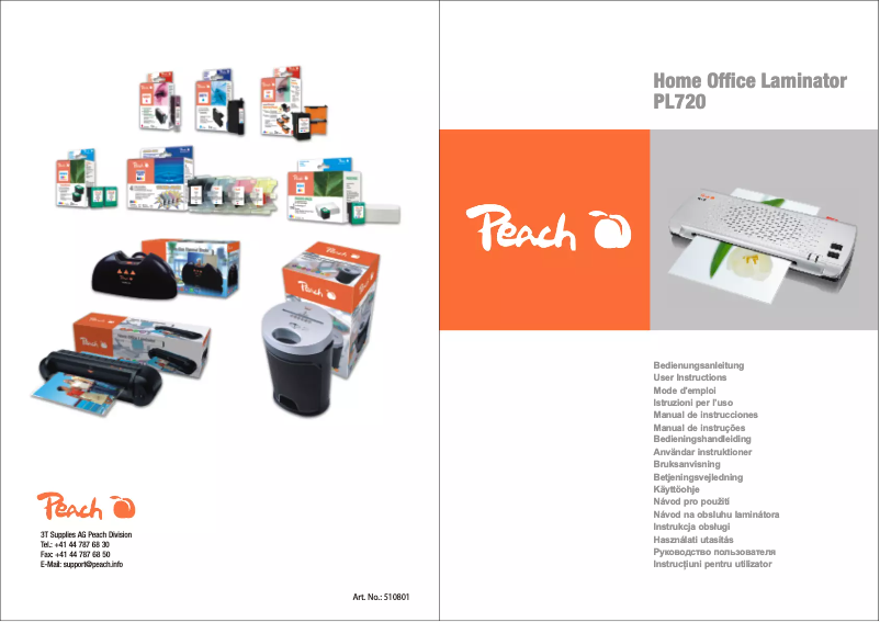 Imagen de la primera página del manual del dispositivo PL720