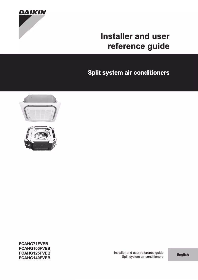 Imagen de la primera página del manual del dispositivo FCAHG125FVEB