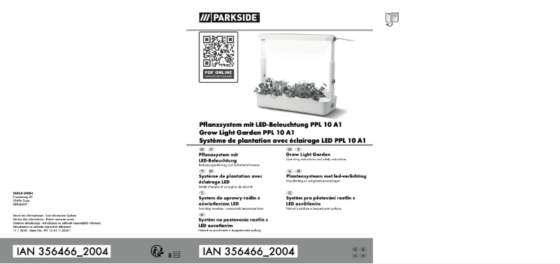 Página 1 del manual Manual de usuario Parkside PPL 10 A1