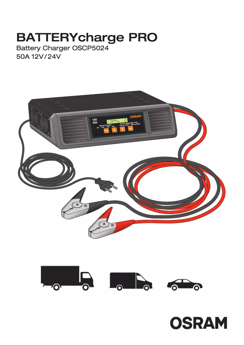 Página 1 del manual Instrucciones / montaje Osram BATTERYcharge PRO 50A