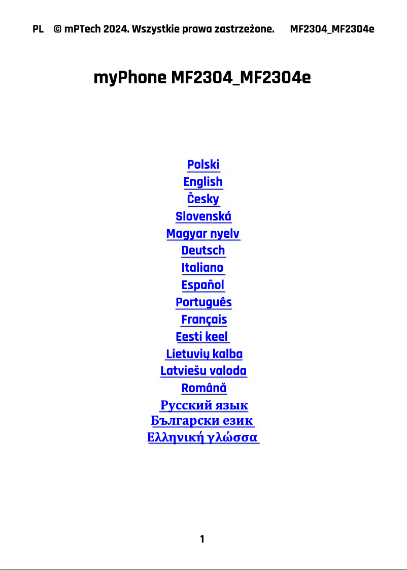 Página nº 1 - Manual de usuario myPhone HALO 4 LTE