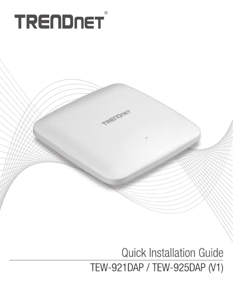 Página nº 1 - Manual de usuario TRENDnet TEW-921DAP