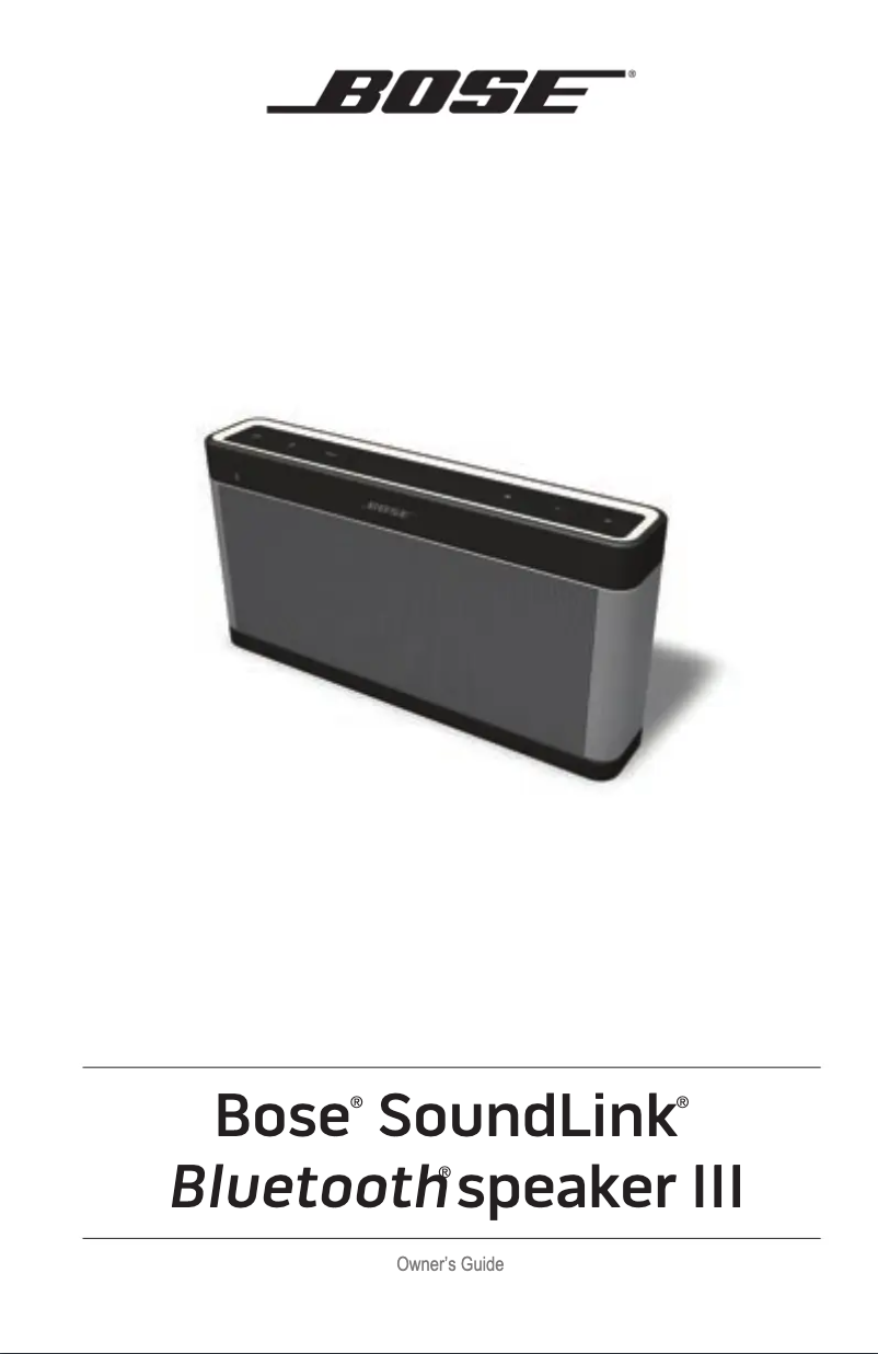 Imagen de la primera página del manual del dispositivo Soundlink 3