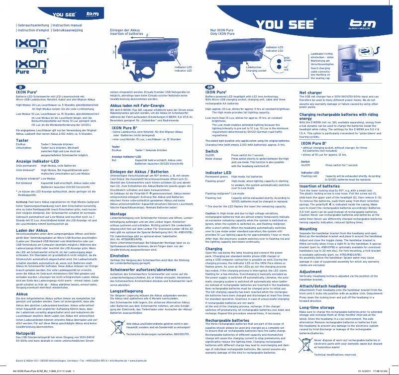 Imagen de la primera página del manual del dispositivo IXON Pure