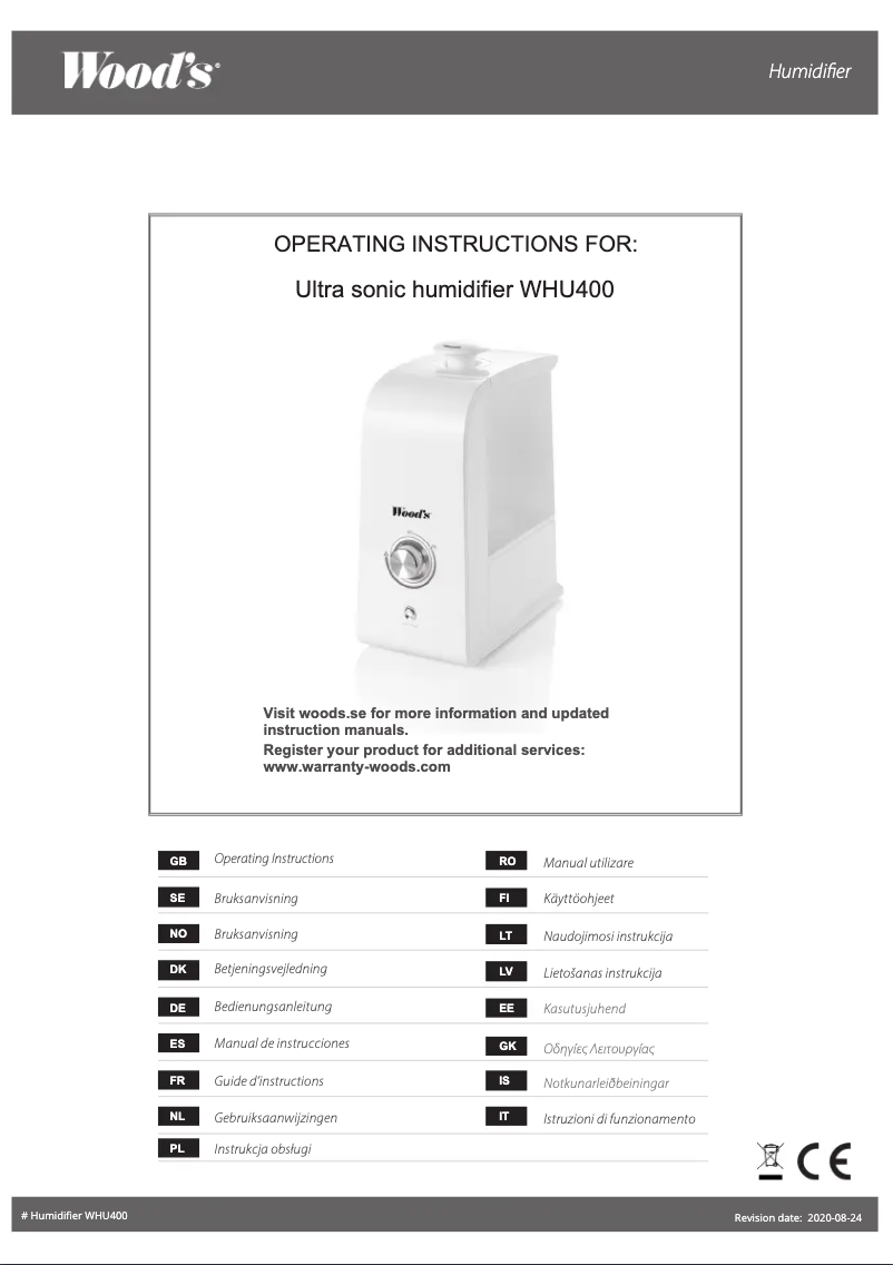Imagen de la primera página del manual del dispositivo WHU400