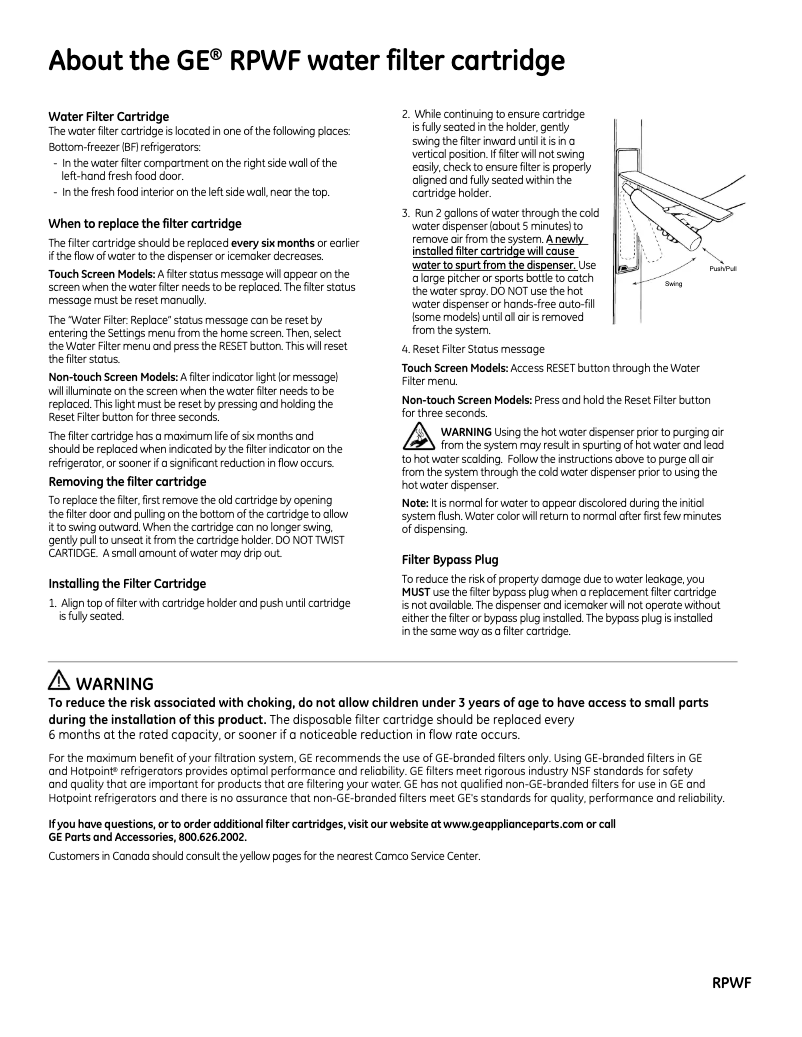 Imagen de la primera página del manual del dispositivo RPWF3PK