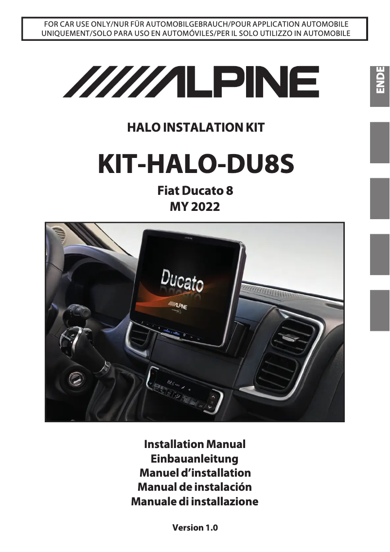 Página 1 del manual Manual de usuario Alpine KIT-HALO-DU8S