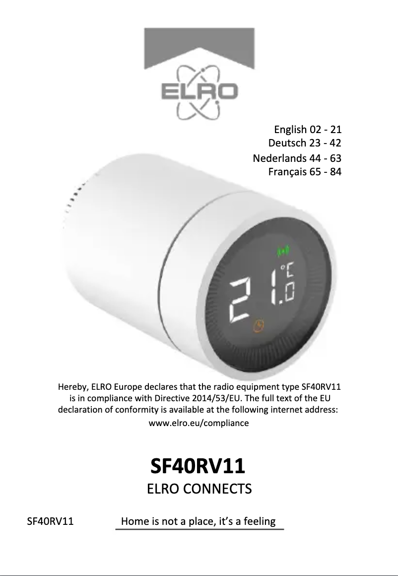 Página 1 del manual Manual de usuario Elro SF40RV11