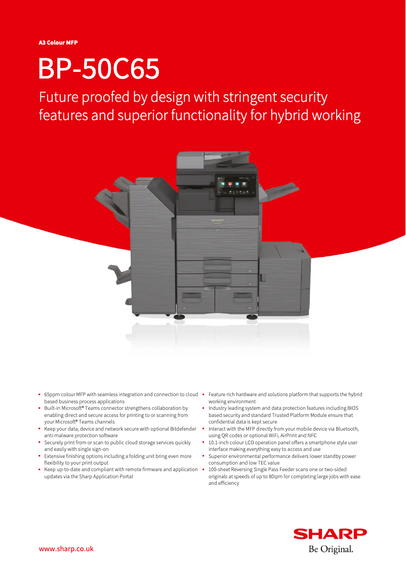 Imagen de la primera página del manual del dispositivo BP-50C65