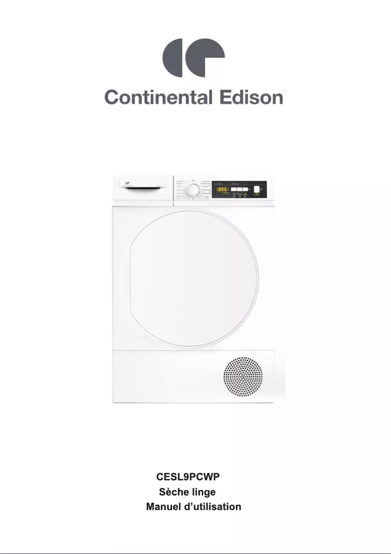 Página 1 del manual Manual de usuario Continental Edison CESL9PCWP
