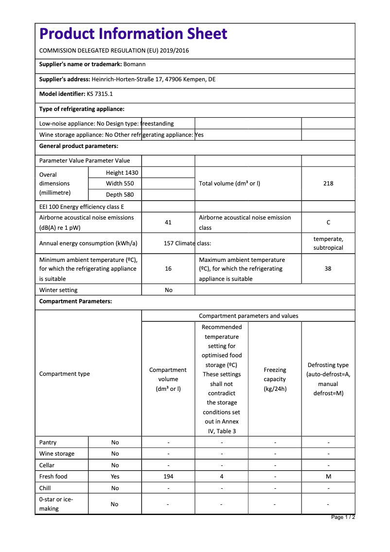 Imagen de la primera página del manual del dispositivo KS 7315.1