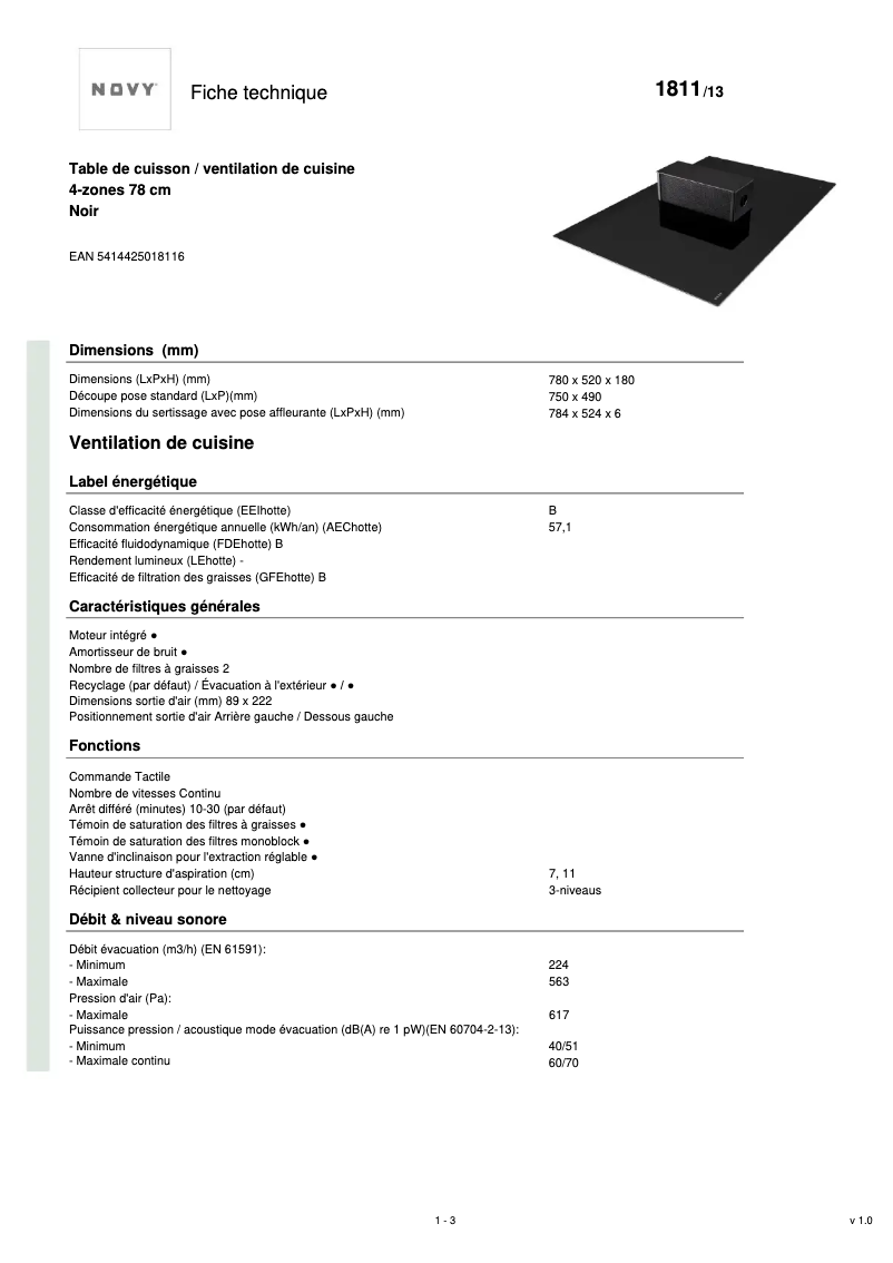 Imagen de la primera página del manual del dispositivo One Pro 1811