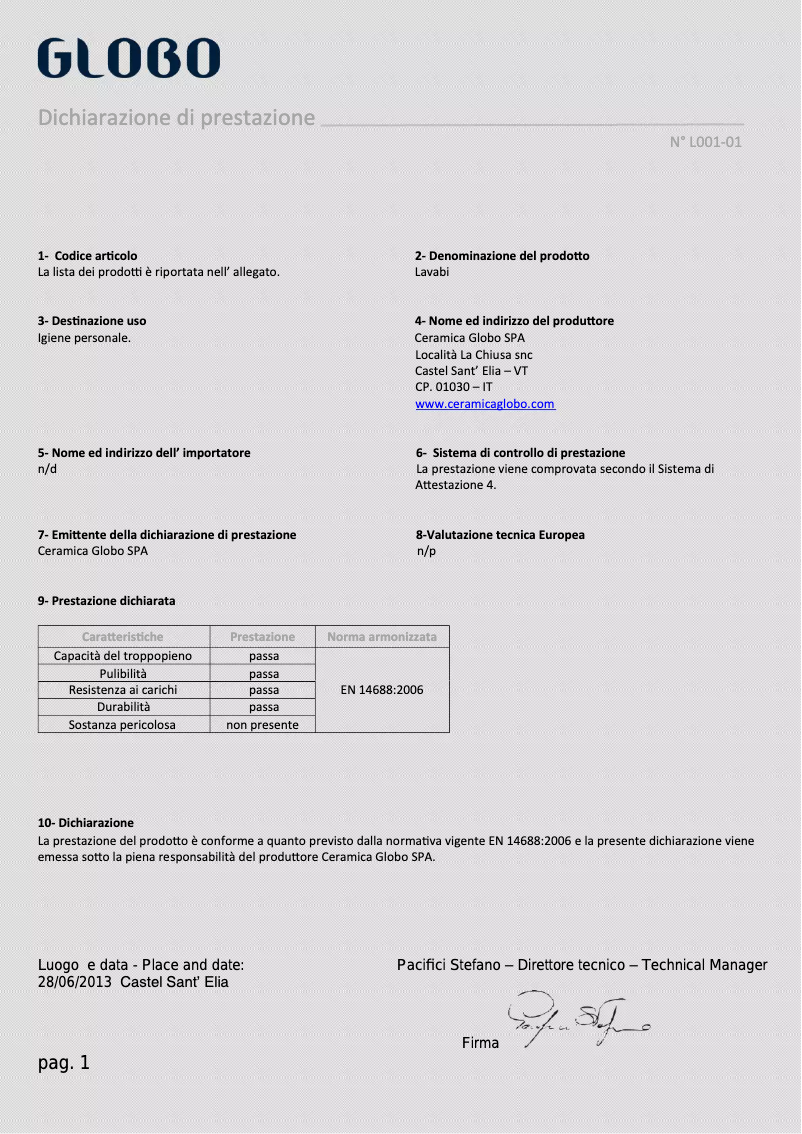 Imagen de la primera página del manual del dispositivo GEA70