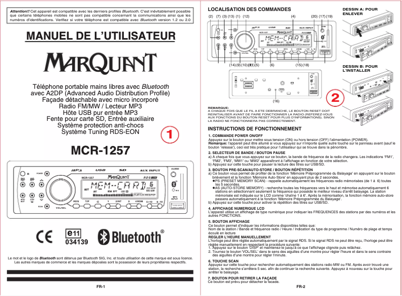 Imagen de la primera página del manual del dispositivo MCR-1257