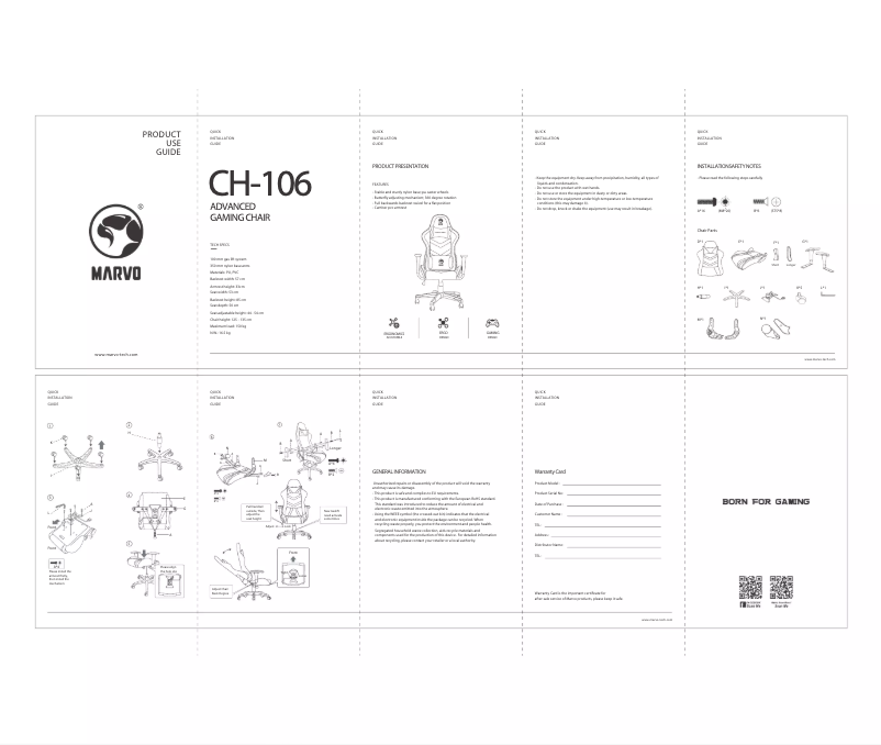 Imagen de la primera página del manual del dispositivo CH-106